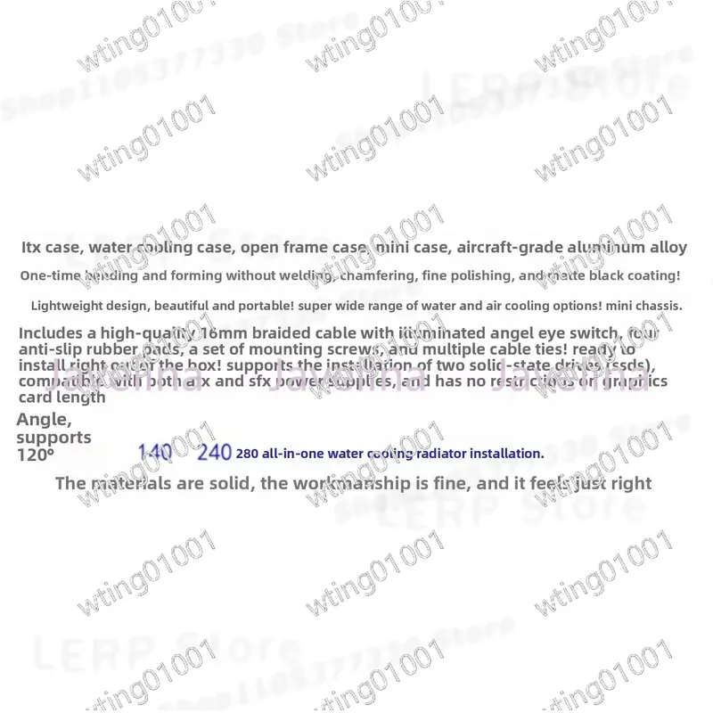 ITX Dikey Açık Çerçeve Kasa, T - Mini Itx Case Water Cooling Support incelemesi ve fiyatı