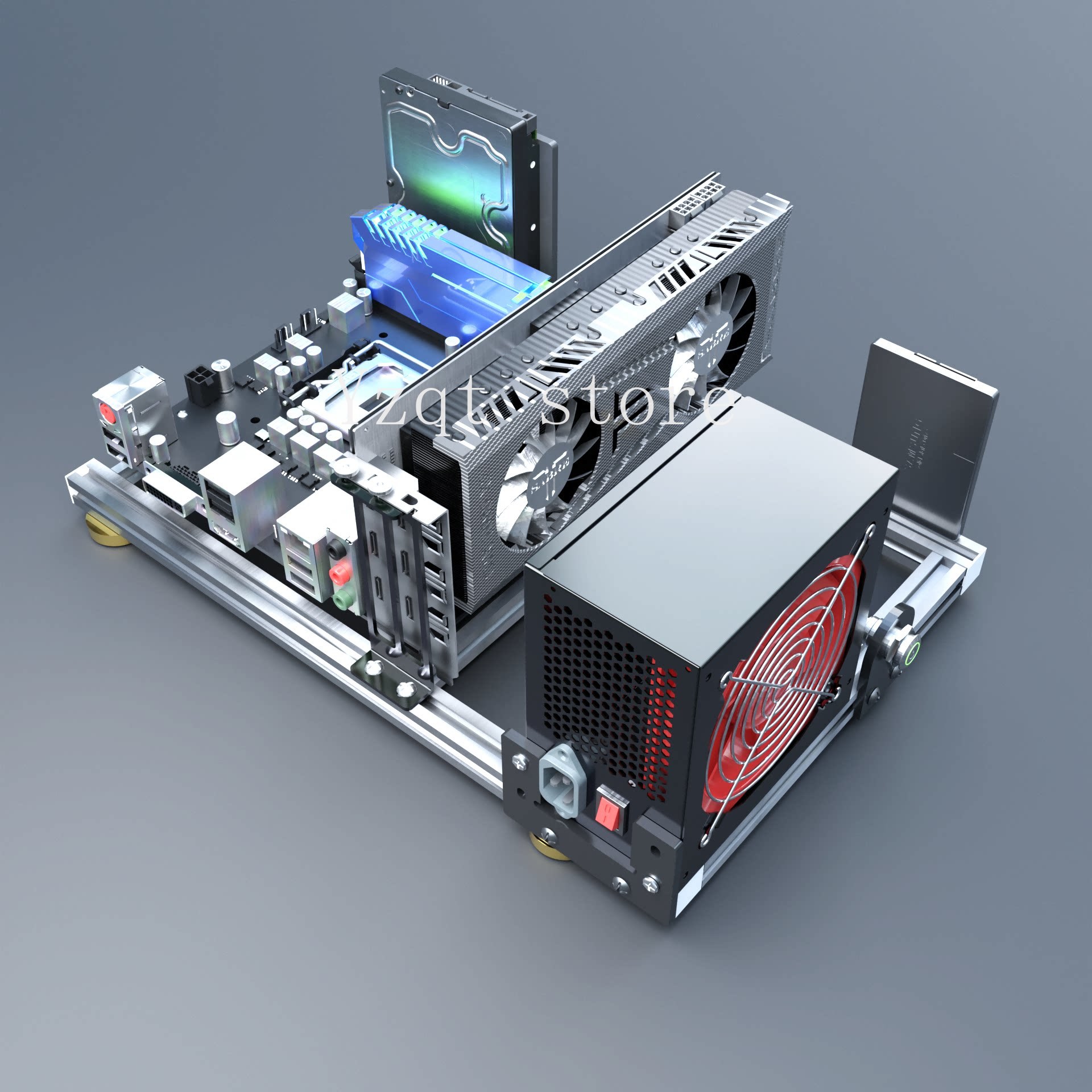 Alüminyum alaşımlı, açık kasal - Mini Itx Case Water Cooling Support incelemesi ve fiyatı