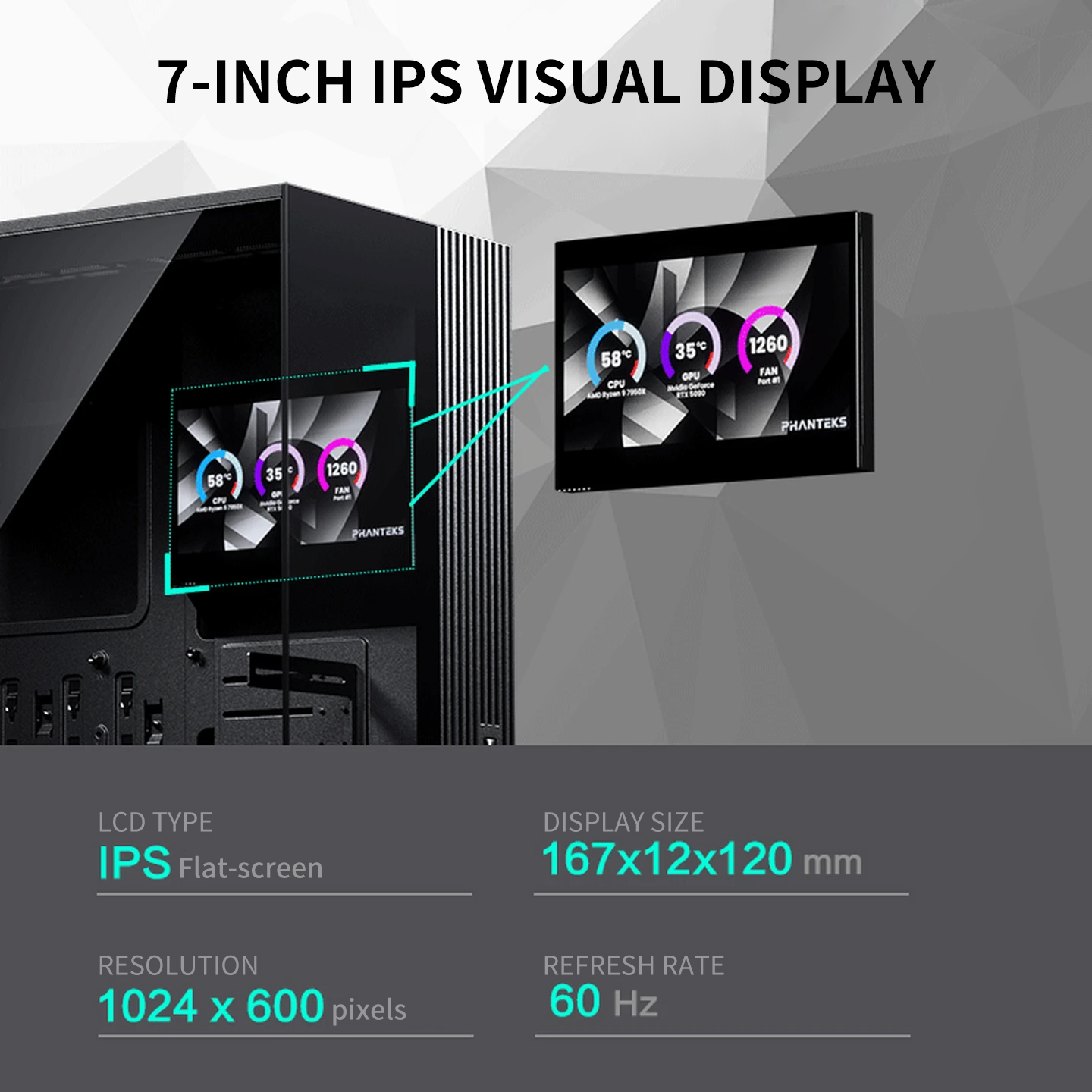 Phanteks XT V5-LCD ATX Bilgisa - Mini Itx Case Water Cooling Support incelemesi ve fiyatı