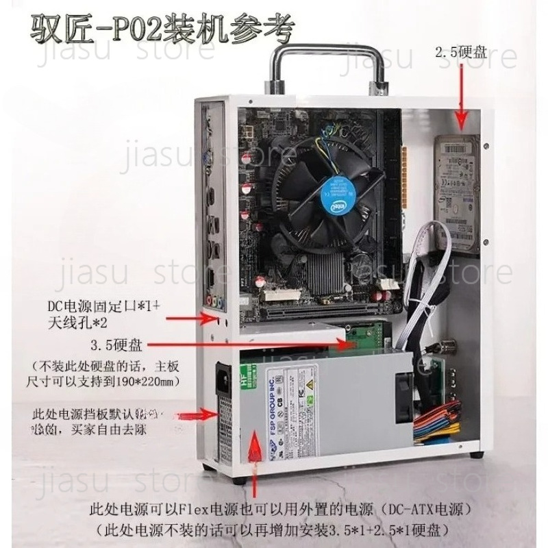 Beyaz P02/P03/P04 Mini ITX MAT - Mini Itx Case With Handle Portable incelemesi ve fiyatı